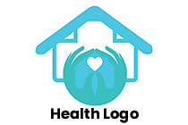 huts, heart and abstract hands logo