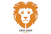 aggressive lion face with mane heart logo