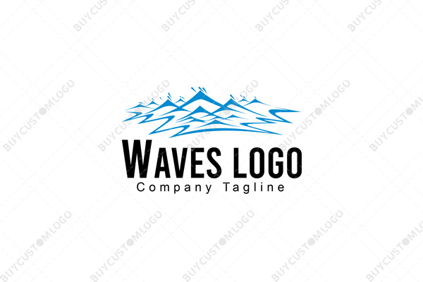 clothes hangers water waves logo
