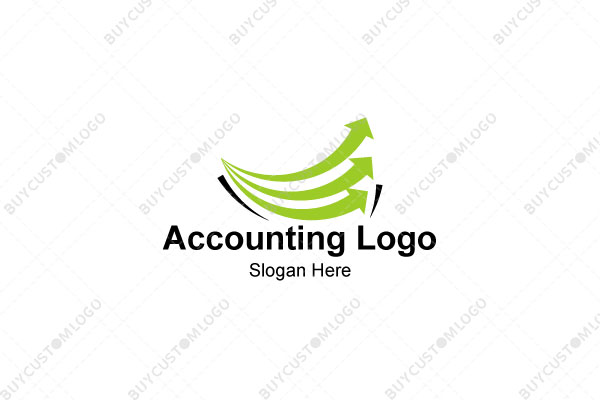 green arrows minimalistic logo