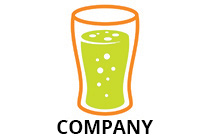 minimalistic glass of juice logo