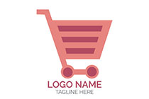 the pink shopping cart logo