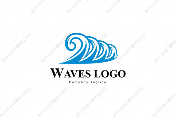 chameleon dragon water waves logo