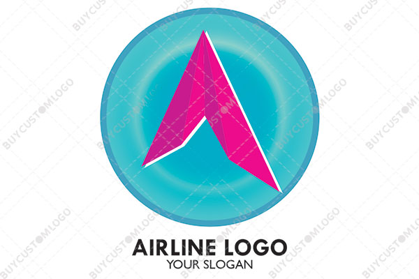arrowhead paperplane in a seal logo