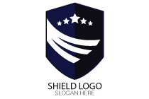wings and stars in a shield logo