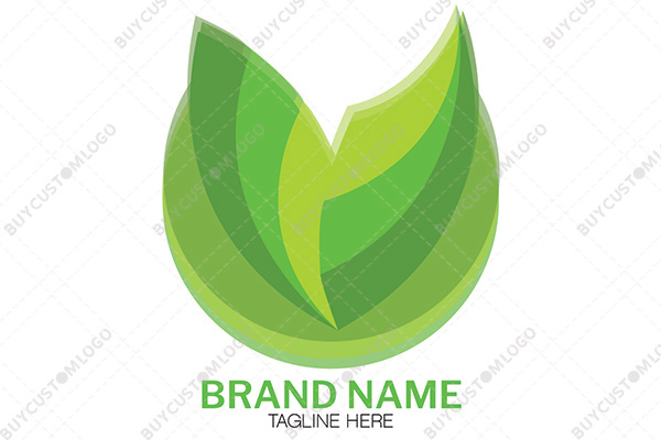 blooming flower leaves logo