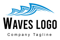 water waves camp tent logo