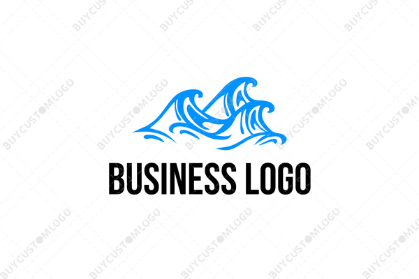 abstract modern building waves logo