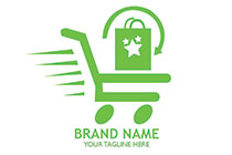 speedy green shopping cart logo