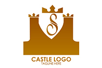 s letter modified castle crown logo