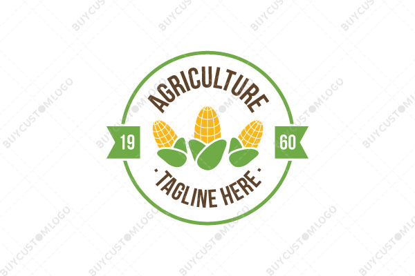 ears of corns in a round seal logo