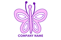 pollen pink butterfly logo