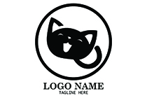 the yawning kitten logo