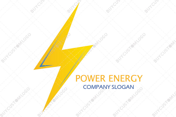 blue and golden yellow bolt logo