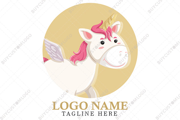 beautiful baby unicorn logo
