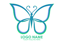 the lovely sketched butterfly logo