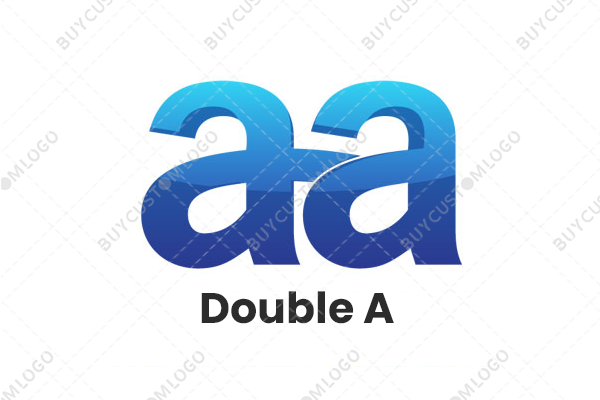 double a minimalistic logo