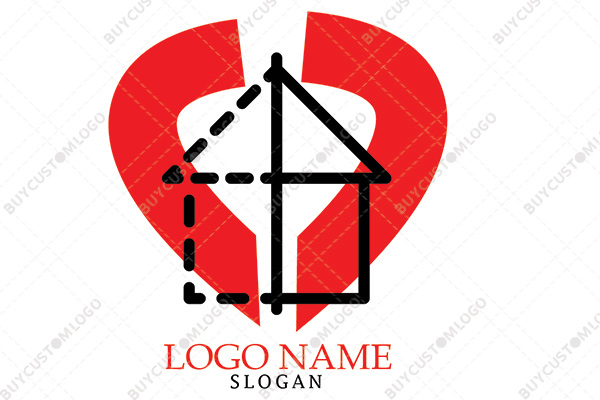 Minimal hut in reuleaux triangle logo