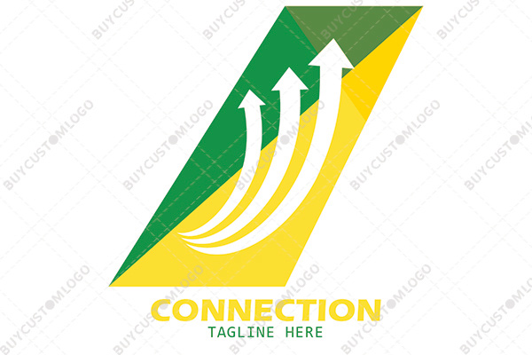 abstract vertical stabilizer growth arrows logo