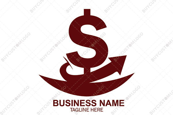 dollar growth mascot logo
