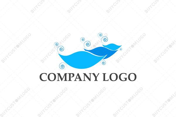 abstract bowls ocean themed logo