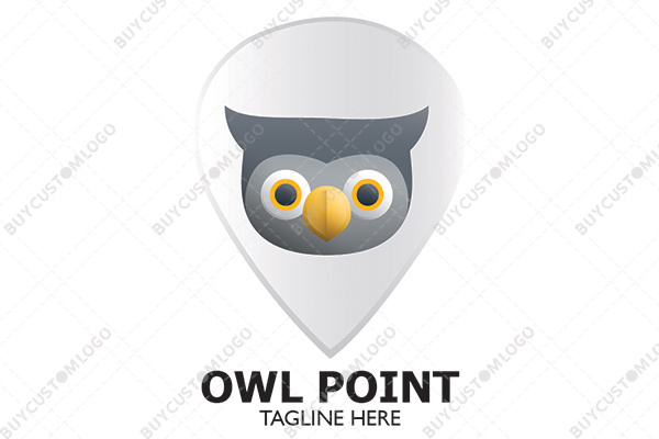 young owl location pin logo
