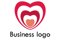 abstract pink hearts logo