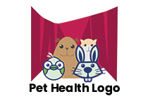 happy seal, parrot, rabbit and cat logo
