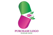 A Pill within it Herbal Leaves Logo