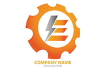 gear bolt and lines logo
