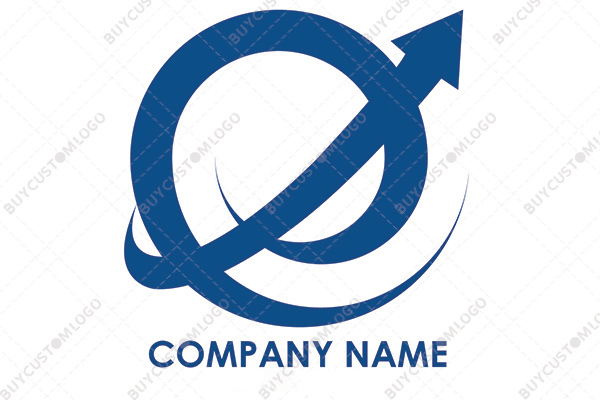 vortex and growth arrow logo