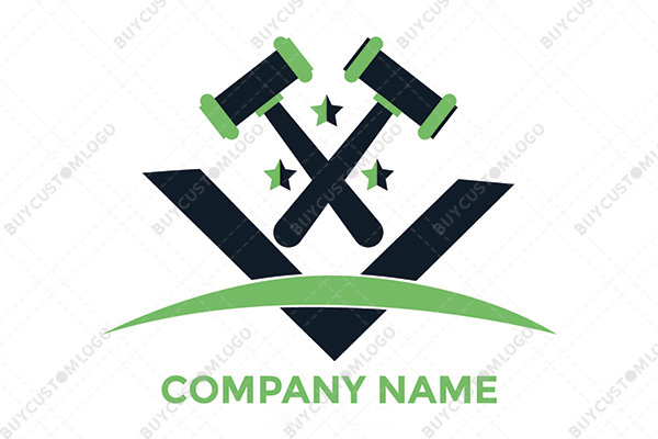 gavel and stars logo