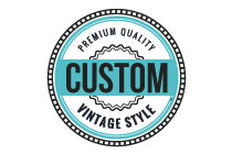 vintage style seal blue and black logo