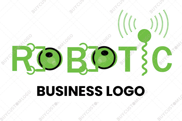 robotic letters robot logo