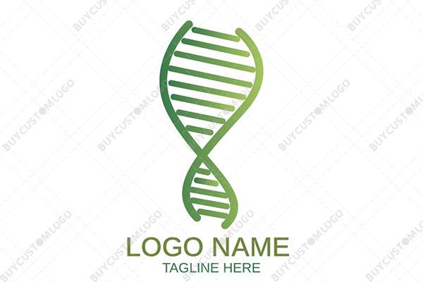 minimalistic DNA line green logo