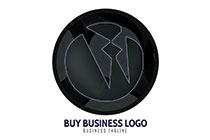 Black Circle Abstract within it a Formal Men’s Suit Logo
