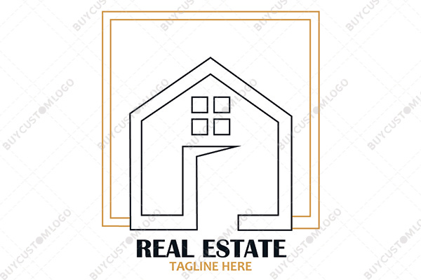 modified house in a frame logo