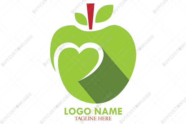 apple with heart logo