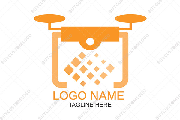 drone with a screen logo