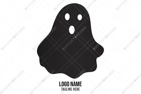 black cloth ghost mascot logo