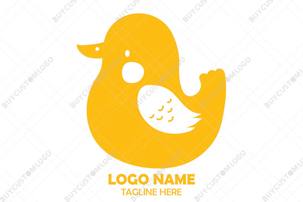 silhouette style yellow duck logo