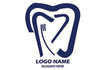 anatomical abstract tooth logo