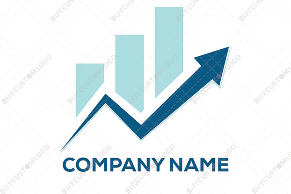 growth bars and arrow logo