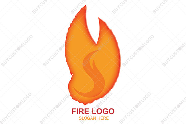 abstract bird flame logo