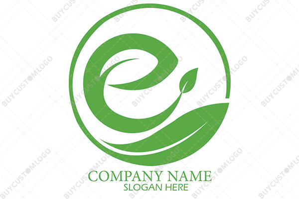 letter e tree branch logo