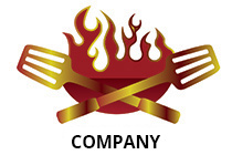 flame and spatulas logo