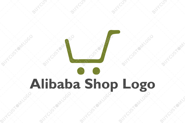 minimal eye glasses shopping cart logo