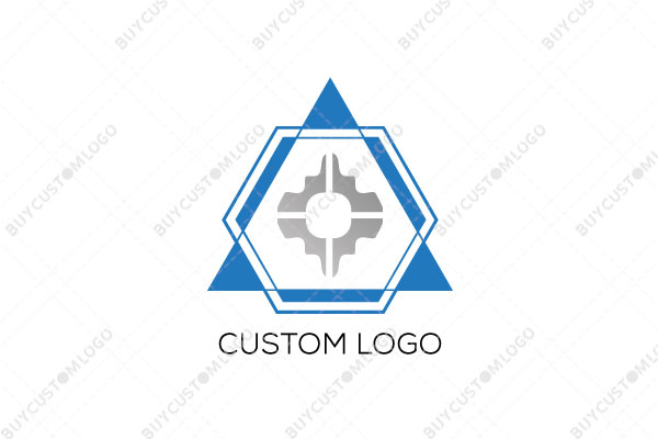 valve in a triangle and hexagon logo