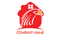 house and eagle premium logo