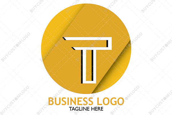 letter t in a seal yellow and orange logo
